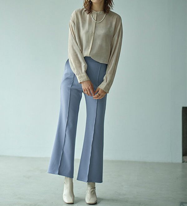 GeeRA（ジーラ）の「楽ちんストレッチ美ラインフレアーパンツ（フルレングスパンツ）」｜詳細画像