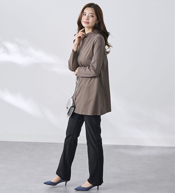 BELLUNA（ベルーナ）の「艶やかコットン１００％チュニック（チュニック）」｜詳細画像