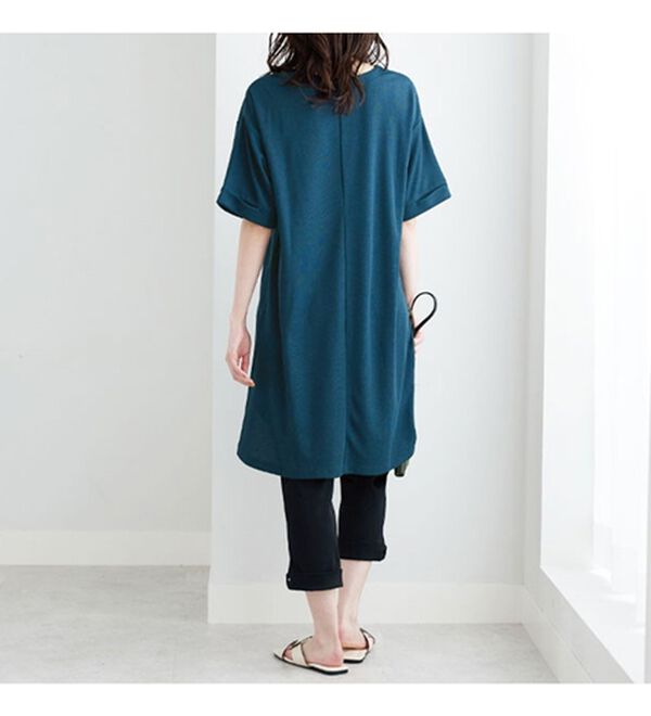 BELLUNA（ベルーナ）の「かのこ素材裾ラウンドチュニックワンピース（チュニックワンピース）」｜詳細画像