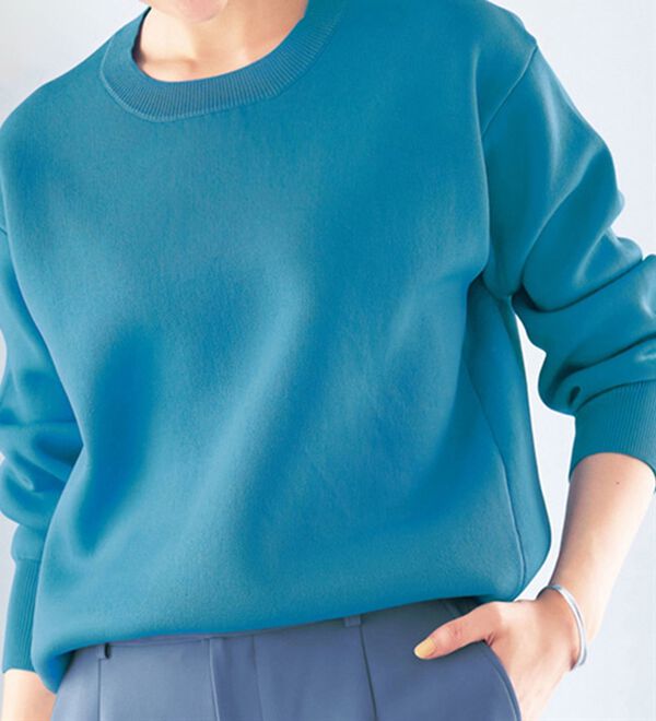 VINNO（ヴィノ）の「配色デザインニットトレーナー（ニット・セーター）」｜詳細画像