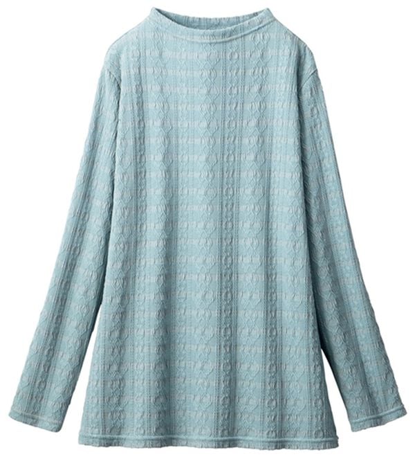 ルフラン（ルフラン）の「ジャカード柄プルオーバー（カットソー）」｜グレー