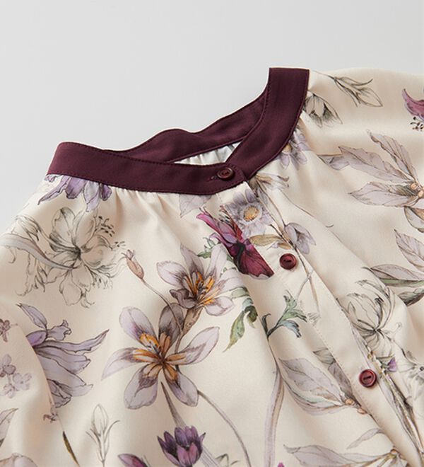 RANAN（ラナン）の「レトロフラワーシャツワンピース（プリントワンピース）」｜詳細画像