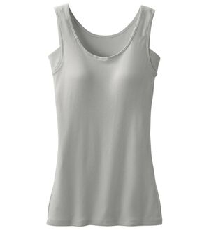 LAVIENNE（ラヴィエンヌ）の「＜さらりラボ＞サラッと涼しい綿混カップ付タンク（肌着・インナーウェア）」｜グレー