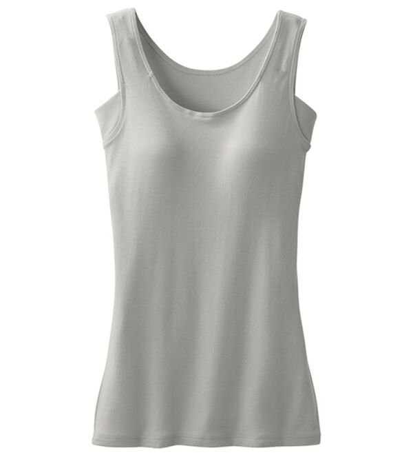 LAVIENNE（ラヴィエンヌ）の「＜さらりラボ＞サラッと涼しい綿混カップ付タンク（肌着・インナーウェア）」｜グレー