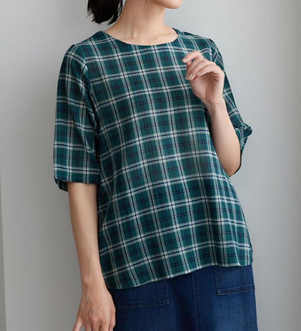 BELLUNA（ベルーナ）の「さらっと快適！Tシャツ見えブラウス（ブラウス）」｜詳細画像