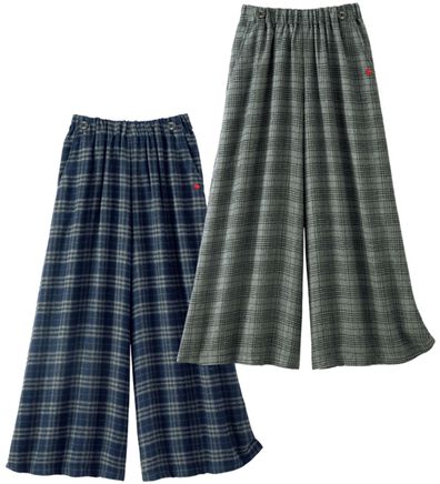 ルフラン（ルフラン）の「【２本組】【ＰＯＬＯ　ＢＣＳ】チェック柄スカーチョ（ワイドパンツ・ガウチョ）」