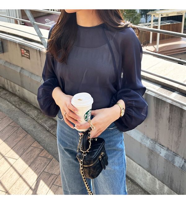 GeeRA（ジーラ）の「バックリボンシアーブラウス（ブラウス）」｜詳細画像