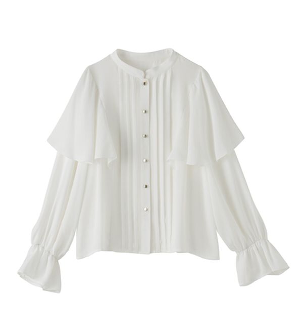 RANAN（ラナン）の「ピンタックフレアー長袖ブラウス（ブラウス）」｜詳細画像