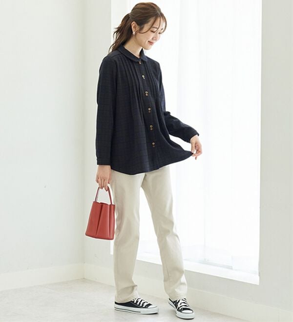 BELLUNA（ベルーナ）の「まるで着る毛布！静電防止付裏ファーブラウス（チュニック）」｜詳細画像