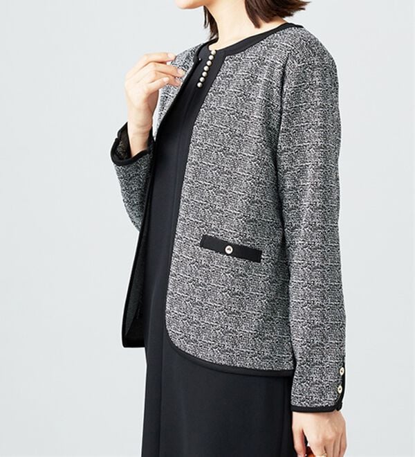 BELLUNA（ベルーナ）の「＜セレモニースタイル＞ポケット付ツイード調ジャケット（その他ジャケット）」｜詳細画像