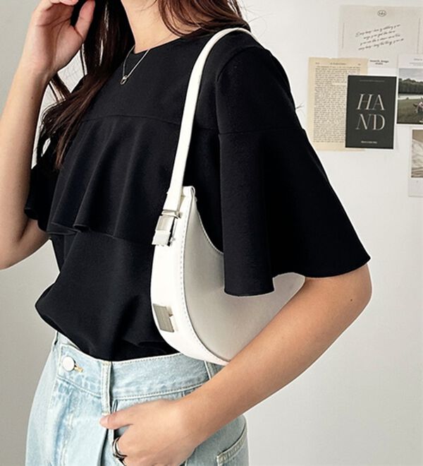 GeeRA（ジーラ）の「ラッフルフリルフレアースリーブＴブラウス（ブラウス）」｜詳細画像