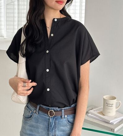 GeeRA（ジーラ）の「綿タッチフレンチスリーブブラウス（ブラウス）」