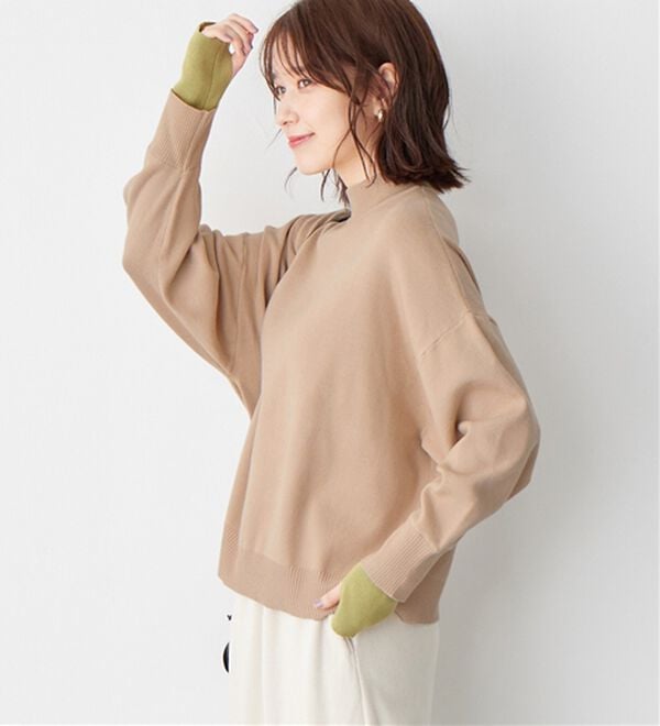 Viola e Viola（ヴィオラ エ ヴィオラ）の「洗えるもちもちレイヤード風ドルマンニット（ニット・セーター）」｜詳細画像