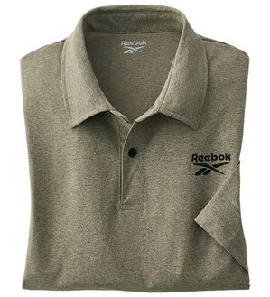 「＜リーボック＞メッシュ切替杢調ポロシャツ（メンズポロシャツ）」｜カーキ