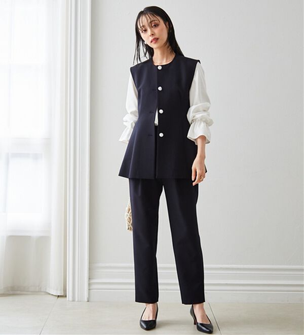 ラナン（Ranan）/ペプラムベストセットアップ 2点セット】防シワ！ペプラムベストセットアップ - ベルーナ【公式】