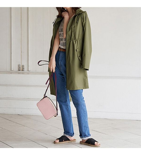 BELLUNA（ベルーナ）の「はっ水！ＵＶ対策ロングコート（ポーチ付）（ハーフコート）」｜詳細画像