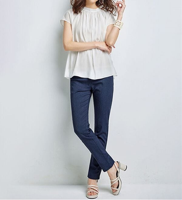 GeeRA（ジーラ）の「嬉しい機能付！股上深めのゆるフィットレギンスパンツ（フルレングスパンツ）」｜詳細画像