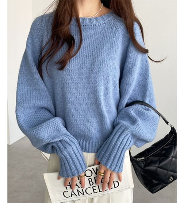 GeeRA（ジーラ）の「ボリュームスリーブショートニット（ニット・セーター）」｜詳細画像