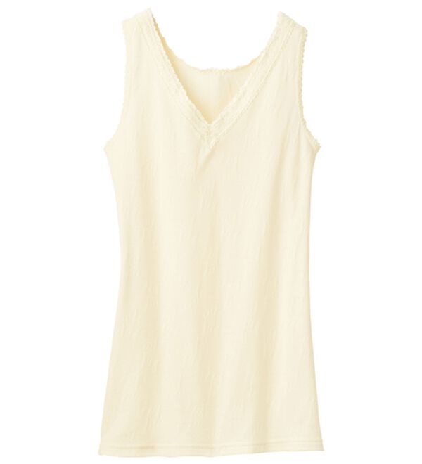 「【３色組】なめらかシルク入りジャカードタンク（肌着・インナーウェア）」｜詳細画像