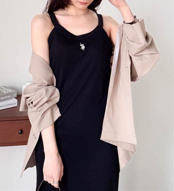 RANAN（ラナン）の「＜U.S.POLO ASSN.＞カップ付アメスリリブワンピース（カットソーワンピース）」｜詳細画像