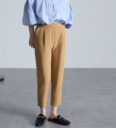 RANAN（ラナン）の「【選べる股下】ひんやり美脚シルエットタックパンツ（フルレングスパンツ）」