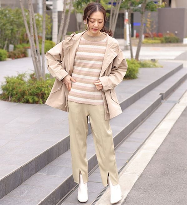 「【ＬＬ～４Ｌ】トライボーダー ラグランニットプルオーバー（ニット・セーター）」｜詳細画像