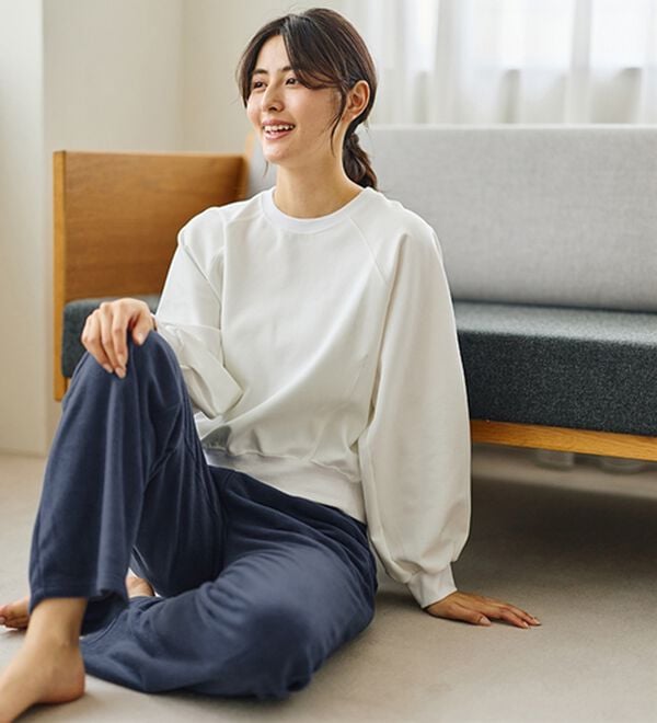 LAVIENNE（ラヴィエンヌ）の「肌側綿１００％あったかフリースボトム（その他パンツ）」｜詳細画像