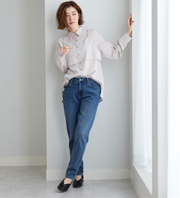 BELLUNA（ベルーナ）の「やわらかストレッチデニム素材スリムパンツ（フルレングスパンツ）」｜詳細画像