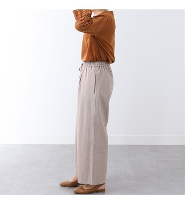 BELLUNA（ベルーナ）の「サラリ快適！ビンテージ調美脚ワイドパンツ（ワイドパンツ・ガウチョ）」｜詳細画像
