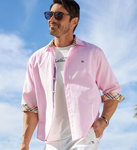 「＜アーノルド　パーマー＞麻入りシャツアンサンブル（メンズシャツ）」