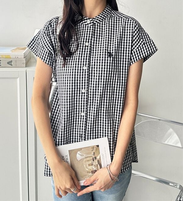 GeeRA（ジーラ）の「【ＵＳ．ＰＯＬＯ．ＡＳＳＮ】フレンチスリーブシャツ（シャツ）」｜詳細画像