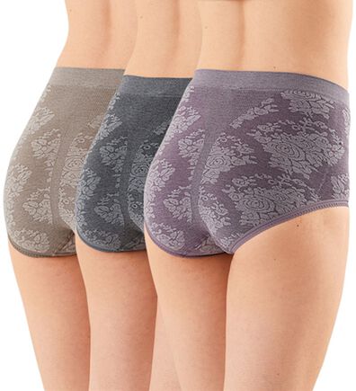 「【３色組】綿混ジャカードすっぽりソフトショーツ（ショーツ）」