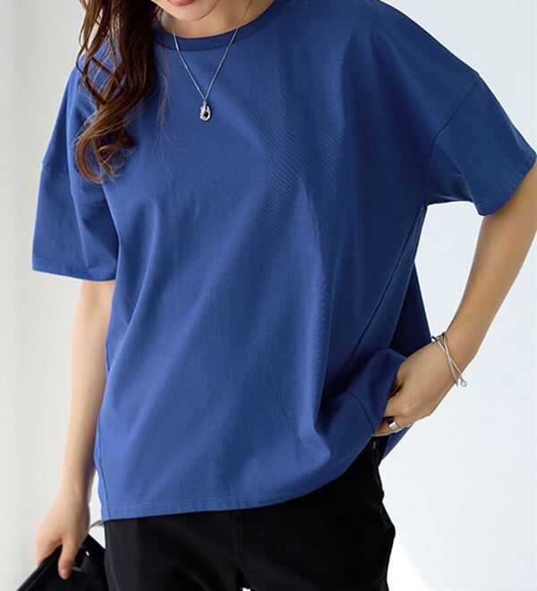 BELLUNA（ベルーナ）の「シュッと体型カバー！コクーンTシャツ（カットソー）」｜詳細画像