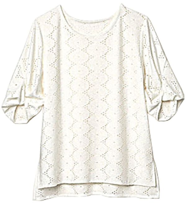 RANAN（ラナン）の「ジャカード素材ボリューム袖プルオーバー（カットソー）」｜詳細画像