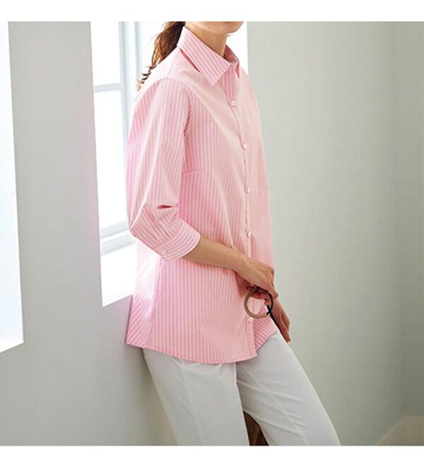 BELLUNA（ベルーナ）の「【選べる袖丈】洗える！ストレッチイージーケアシャツ（シャツ）」｜詳細画像