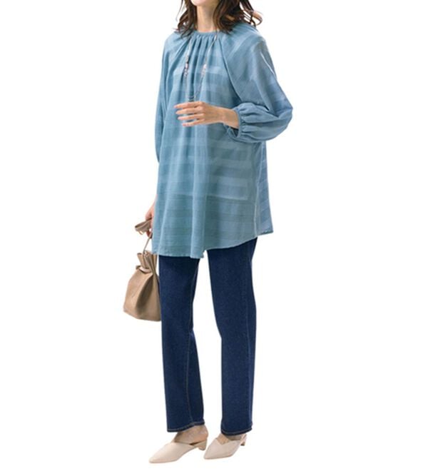 ルフラン（ルフラン）の「ゆるぽわ＊綿１００％リボンブラウス（ブラウス）」｜詳細画像