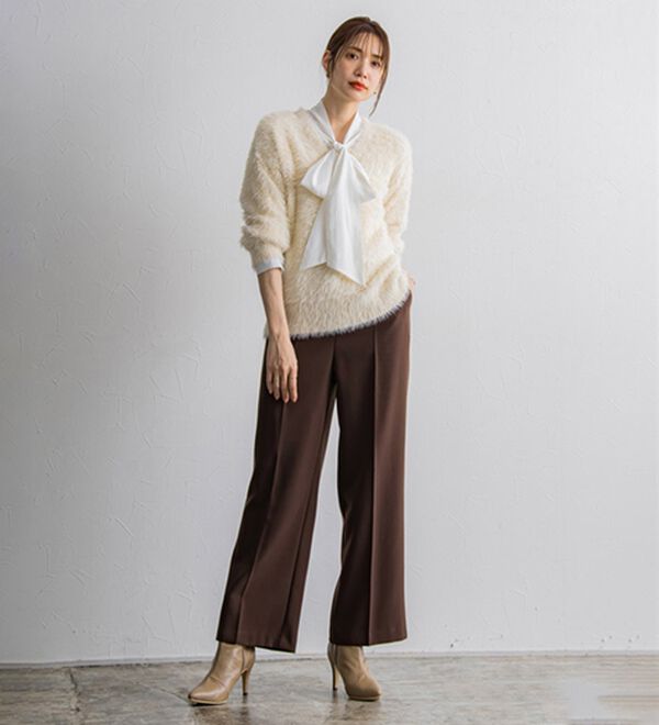 Pierrot（ピエロ）の「選べる柄２ｗａｙリボンブラウス（ブラウス）」｜詳細画像