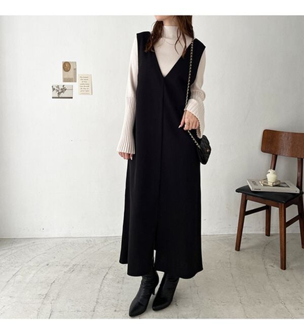 GeeRA（ジーラ）の「楽ちん！ストレッチ前後２ＷＡＹジャンパースカート（ジャンパースカート）」｜詳細画像