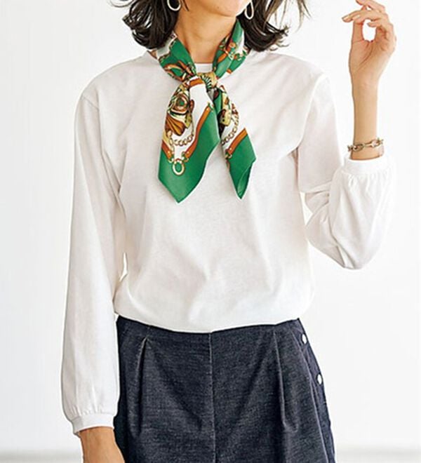 BELLUNA（ベルーナ）の「カットソージャカード素材ベストアンサンブル（アンサンブル）」｜詳細画像