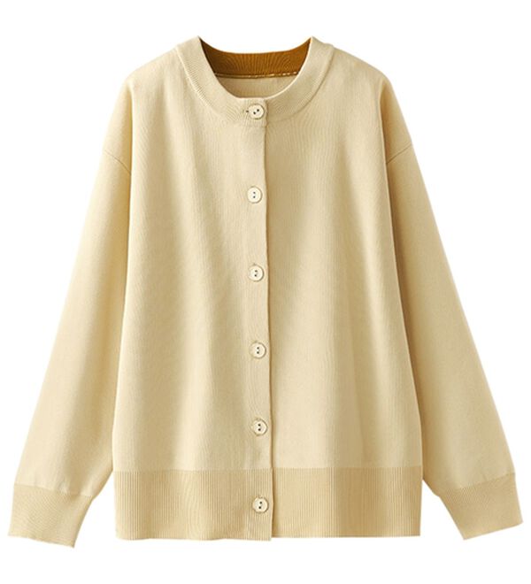 BELLUNA（ベルーナ）の「《快適Ｌａｂ．》洗える！軽い！配色使いニットカーディガン（ニットカーディガン）」｜詳細画像