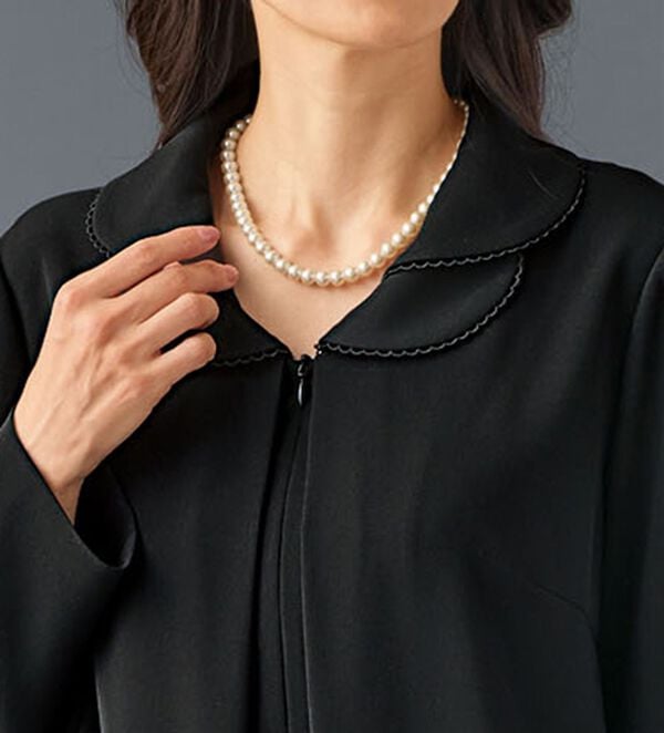 BELLUNA（ベルーナ）の「洗えるストレッチ素材！ゆったりチュニックセットアップ（ブラックフォーマル（喪服・礼服））」｜詳細画像