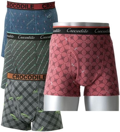 「【４枚組】＜クロコダイル＞革新設計！瞬温（Ｒ）ボクサーパンツ（メンズ尿シミパンツ）」
