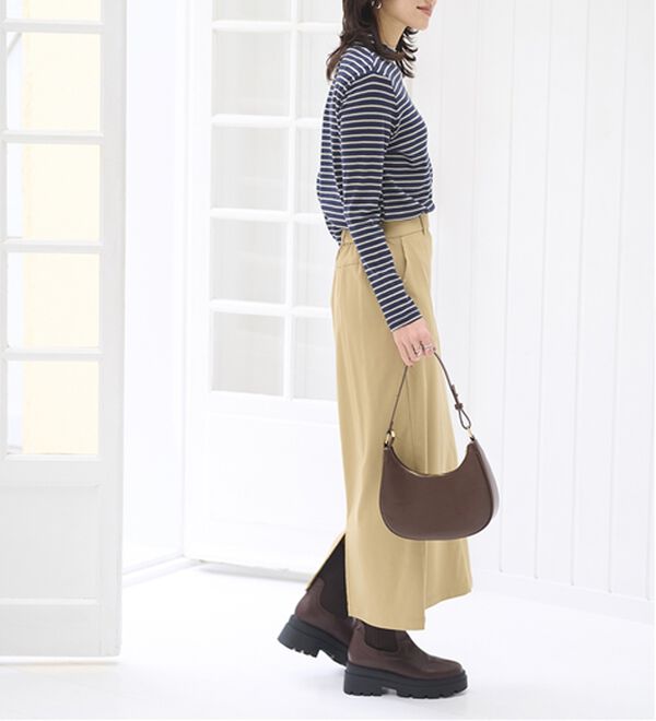 BELLUNA（ベルーナ）の「【選べる衿】肌に優しい綿１００％暖か発熱素材プルオーバー＜ベルホット　コットン＞（カットソー）」｜詳細画像