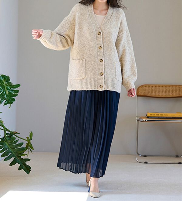 RANAN（ラナン）の「カラーオーバーカーディガン（ニットカーディガン）」｜詳細画像