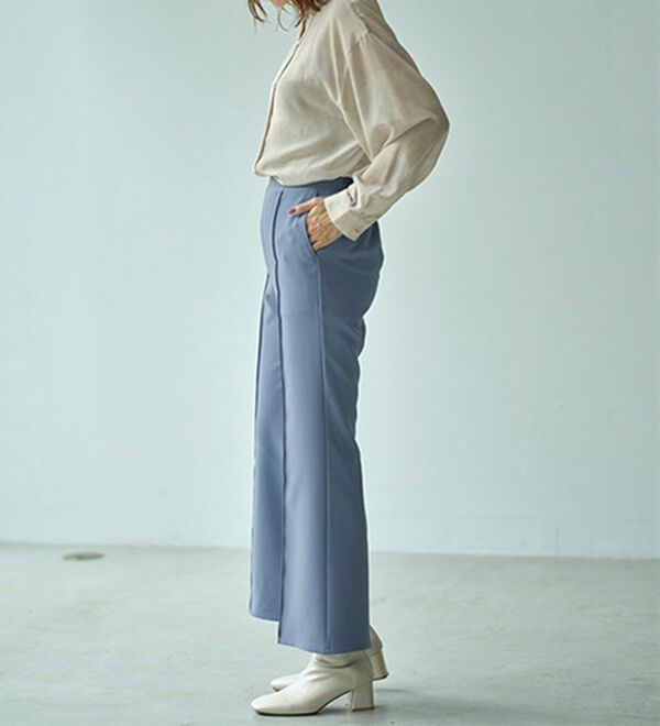 GeeRA（ジーラ）の「楽ちんストレッチ美ラインフレアーパンツ（フルレングスパンツ）」｜詳細画像