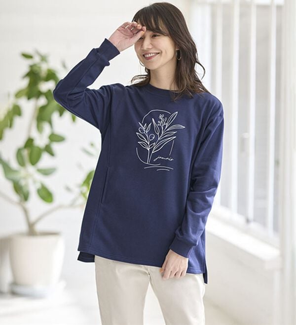 BELLUNA（ベルーナ）の「綿混素材ロゴトレーナー（トレーナー・スウェット）」｜詳細画像