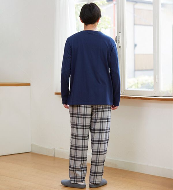 「【３本組】綿１００％ふんわり起毛パジャマパンツ（メンズルームウェア）」｜詳細画像