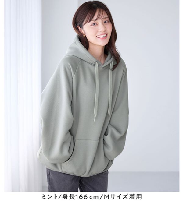 alotta（アロッタ）の「あったか裏起毛パフ袖ゆったりパーカー（パーカー）」｜詳細画像