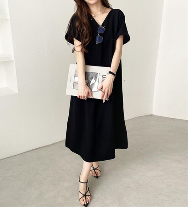 GeeRA（ジーラ）の「ひんやり快適！ジャカードスキッパーワンピ（カットソーワンピース）」｜詳細画像