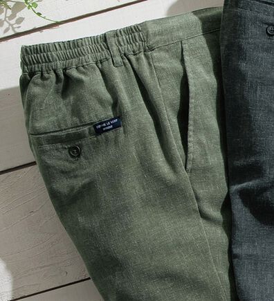 「＜コムルヴァン・オム＞「涼」感じる大人の麻入りイージーパンツ（メンズイージーパンツ）」